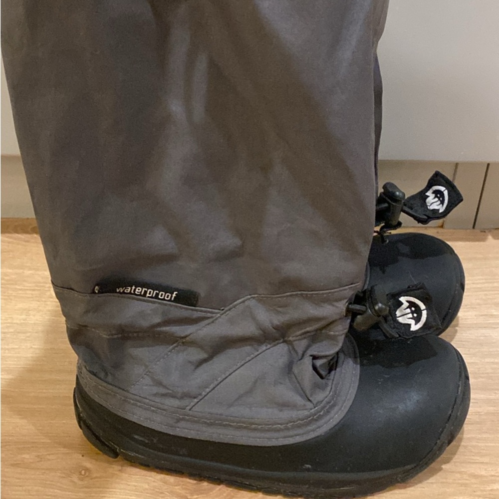 Gray and Black Waterproof Boots
